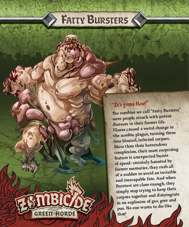 Green Dice & Fatty Bursters NEW KS exclusive minis Zombicide:Green Horde CMON