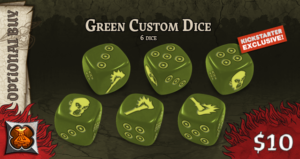 Zombicide Green Horde Kickstarter Exclusive Green Dice
